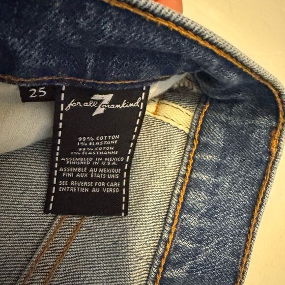 7 For All Mankind Light Blue Skinny Jeans #23 - Picture 3 of 5